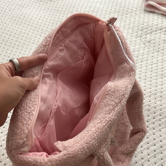 Victoria's Secret Blush Pink Fleece Tote - Picture 3 of 6